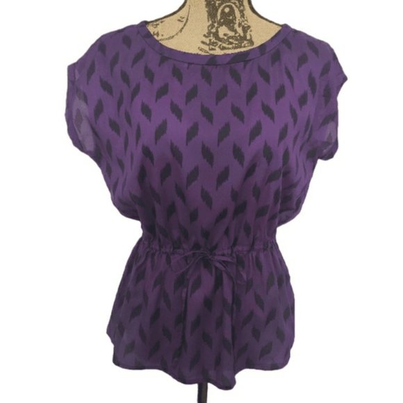purple peplum blouse